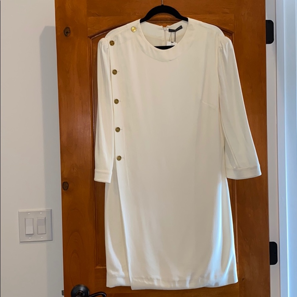 Alexander McQueen Ivory Side Button Dress